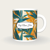 Risograph Birds Of Paradise Name Mug 3, front with the name label