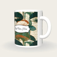 Pop Art Boletus Name Mug, three-quarter view