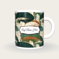 Pop Art Boletus Name Mug, front with the name label