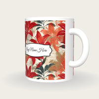 Infrared Lily Name Mug, three-quarter view