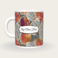 X-ray Dragon Fruit Name Mug, back with the second name label