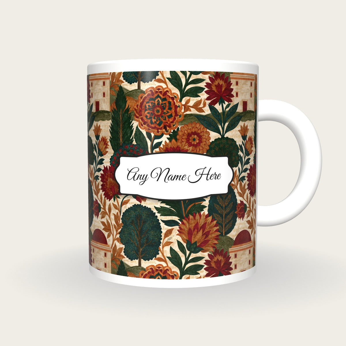 Mughal Water Mills Name Mug 2, front with the name label