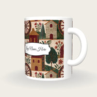 Mughal Water Mills Name Mug, three-quarter view