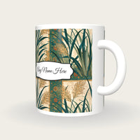 Mughal Reed Miniature Name Mug, three-quarter view