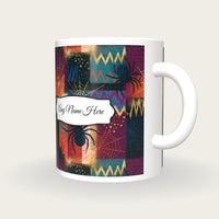 Memphis Spider Web Name Mug 2, three-quarter view