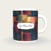 Memphis Spider Web Name Mug, front with the name label