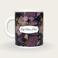 Oil Pastel Starlings Name Mug 3, back with the second name label