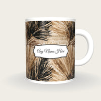 Gouache Horsetail Name Mug, front with the name label