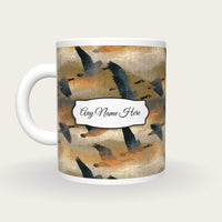 Infrared Duck Name Mug, back with the second name label