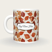 Blueprint Birch Twigs Name Mug, back with the second name label