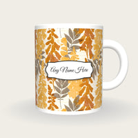 Blueprint Foxgloves Name Mug, front with the name label