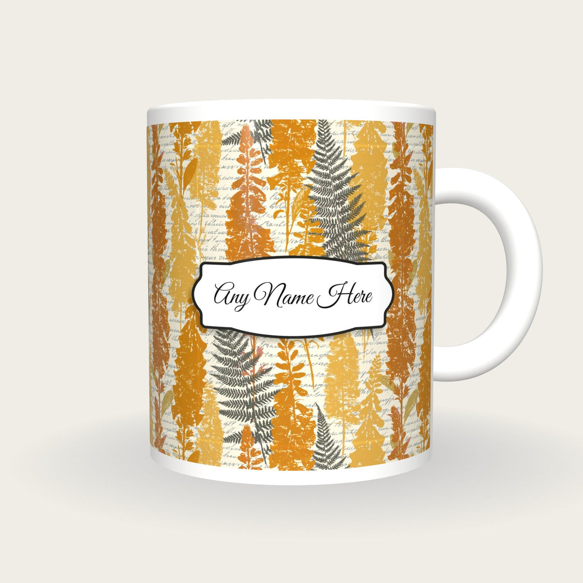 Blueprint Foxgloves Name Mug 2, front with the name label