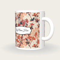 Screenprint Wildflowers Name Mug 3, three-quarter view
