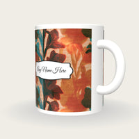 Infrared Gladioli Name Mug 2, three-quarter view