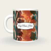 Infrared Gladioli Name Mug 2, back with the second name label