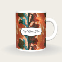 Infrared Gladioli Name Mug 2, front with the name label
