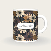 Scratchboard Daisy Name Mug, front with the name label