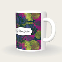 Risograph Lotus Name Mug, three-quarter view