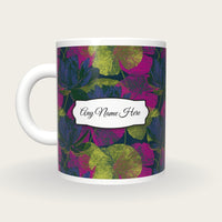 Risograph Lotus Name Mug, back with the second name label