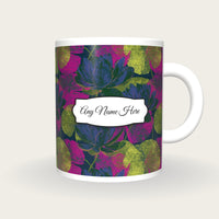 Risograph Lotus Name Mug, front with the name label