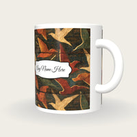 Pyrography Gulls Name Mug 2, three-quarter view