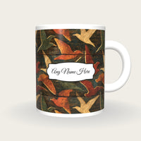 Pyrography Gulls Name Mug 2, front with the name label