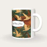 Pyrography Gulls Name Mug 3, three-quarter view