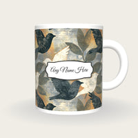 Risograph Lovebirds Name Mug 2, front with the name label