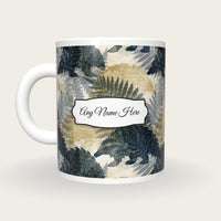 Risograph Pangolin Name Mug, back with the second name label