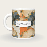Torn Paper Jelly Fungi Name Mug, back with the second name label