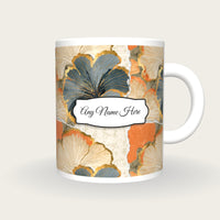 Torn Paper Jelly Fungi Name Mug, front with the name label