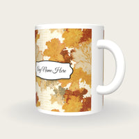 Blueprint Moss Abstract Name Mug, three-quarter view