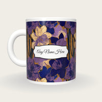 Pyrography Daffodil Name Mug 2, back with the second name label