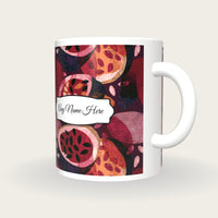 Screenprint Passion Fruit Name Mug, three-quarter view