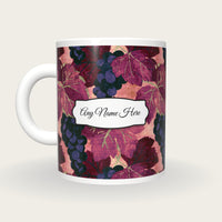 Screenprint Grapes Name Mug, back with the second name label