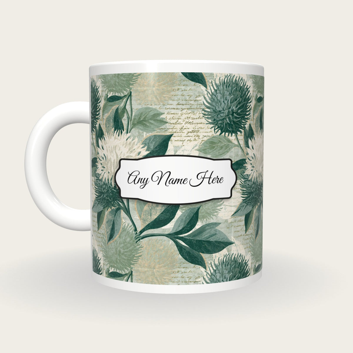 Naturalist Rambutan Name Mug, back with the second name label