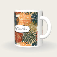 Risograph Philodendron Name Mug 2, three-quarter view