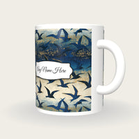 Etching Terns Name Mug, three-quarter view