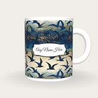 Etching Terns Name Mug, front with the name label
