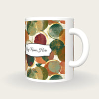 Oil Pastel Guavas Name Mug, three-quarter view