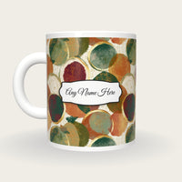 Oil Pastel Guavas Name Mug, back with the second name label