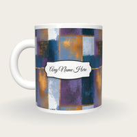 Minimal Modern Name Mug, back with the second name label