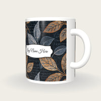 Scratchboard Burins Name Mug, three-quarter view