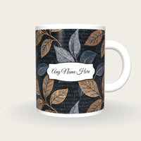 Scratchboard Burins Name Mug, front with the name label