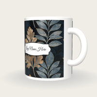 Scratchboard Burins Name Mug 2, three-quarter view