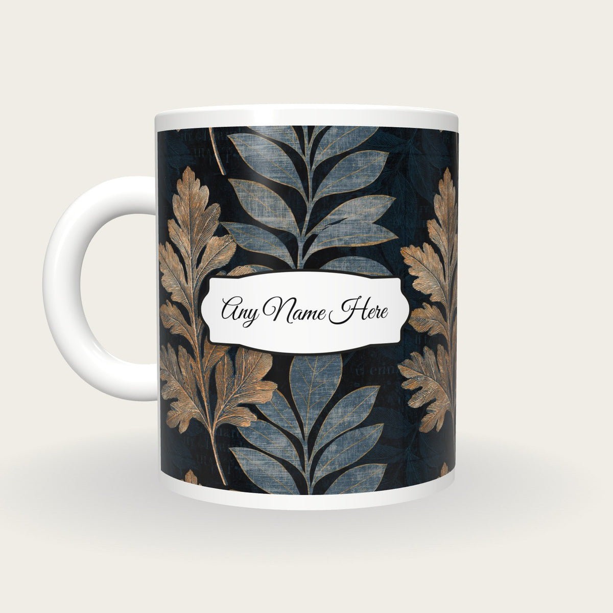 Scratchboard Burins Name Mug 2, back with the second name label