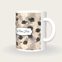 Screenprint Thistle Name Mug, three-quarter view