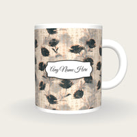 Screenprint Thistle Name Mug, front with the name label