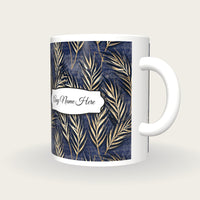 Woodblock Wheat Name Mug 4, three-quarter view