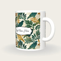 Baroque Hawks Name Mug, three-quarter view